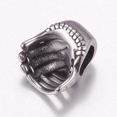 304 Stainless Steel European Beads STAS-P173-059AS-1