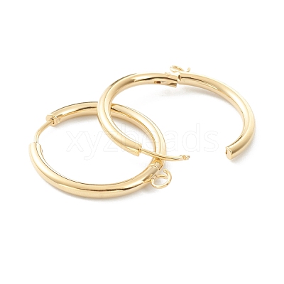 201 Stainless Steel Huggie Hoop Earring Findings STAS-P283-01L-G-1