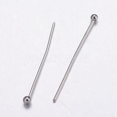 Tarnish Resistant 304 Stainless Steel Ball Head Pins STAS-K146-045-25x0.6mm-1