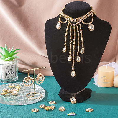 30Pcs 5 Styles Crystal Glass Rhinestone Pendants RB-TA0001-09-1