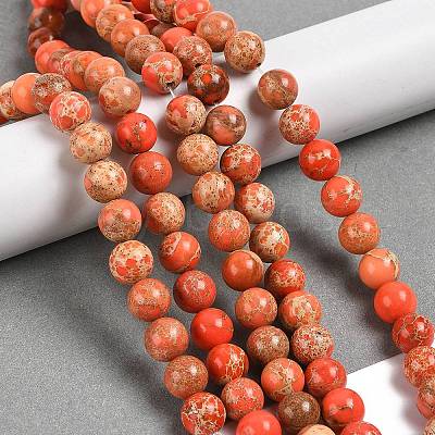 Dyed Natural Regalite/Imperial Jasper/Sea Sediment Jasper Beads Strands G-B124-C01-18-1