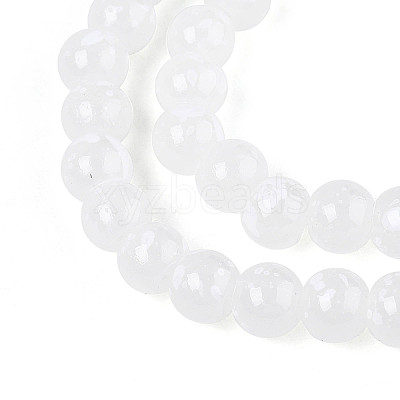 Baking Paint Glass Beads Strands DGLA-N015-6mm-01-1
