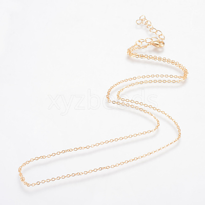 Iron Cable Chains Necklace Making X-MAK-R016-45cm-G-1