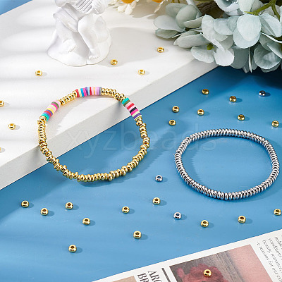 200Pcs 2 Colors Brass Spacer Beads KK-PH0006-56A-1