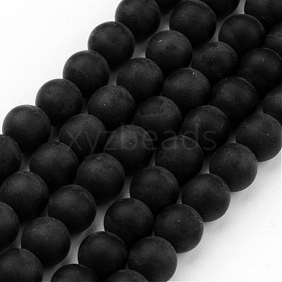 Frosted Glass Bead Strands GLAA-G016-10mm-02-1