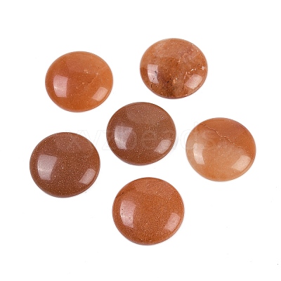 Natural Red Aventurine Cabochons G-H1596-FR-25mm-30-1