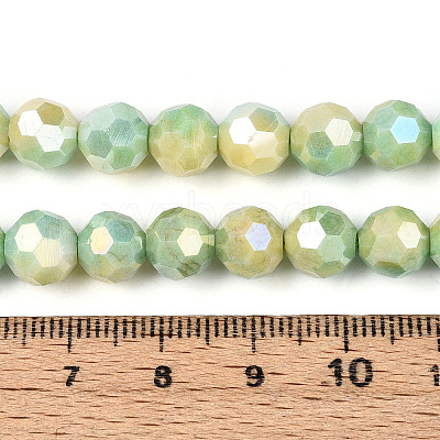Anti-Tarnish Electroplate Glass Beads Strands EGLA-T021-10mm-15-12-1