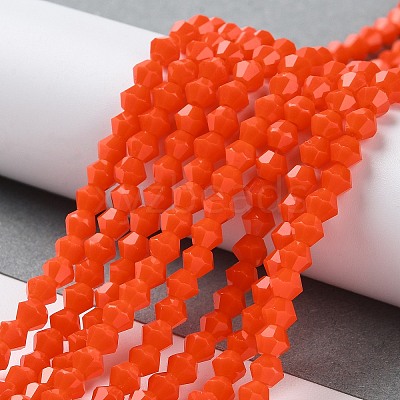 Opaque Solid Color Imitation Jade Glass Beads Strands EGLA-A039-P4mm-D03-1