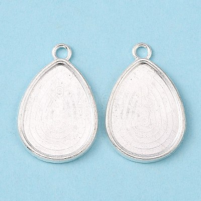 Teardrop Alloy Pendant Cabochon Settings PALLOY-N0088-01S-NF-1