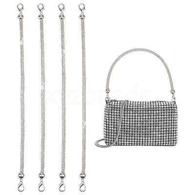 4Pcs Alloy Rhinestone Mobile Straps AJEW-PH0007-74C-1