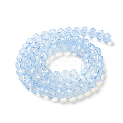Baking Paint Transparent Glass Beads Strands DGLA-A034-J8MM-D01-1