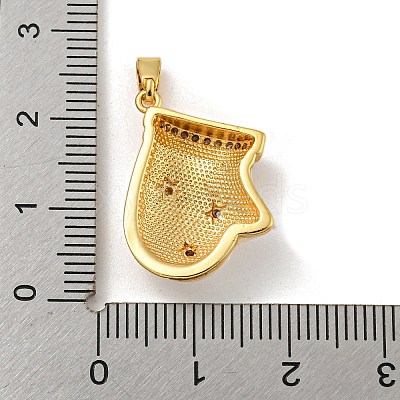 Christmas Brass Micro Pave Cubic Zirconia Pendants KK-H468-02A-02G-1