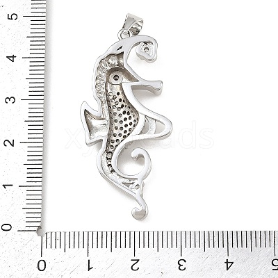 Ocean Brass Micro Pave Cubic Zirconia Pendants KK-K411-04A-P-1