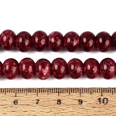 Opaque Baking Paint Glass Beads Strands GLAA-Q110-03A-10-1
