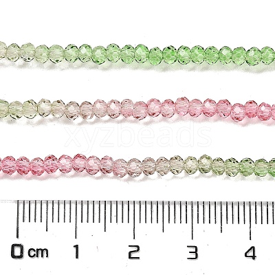 Transparent Painted Glass Beads Strands X1-DGLA-A034-T1mm-A18-1