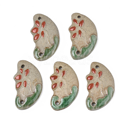Handmade Porcelain Connector Charms PORC-N004-122-1