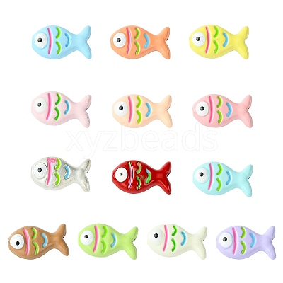 13Pcs 13 Colors Zinc Alloy Beads FIND-CJ0003-22-1