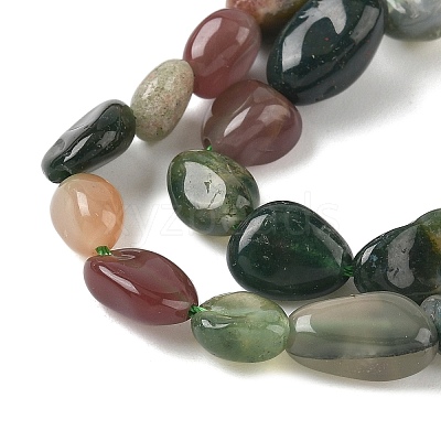 Natural Indian Agate Nuggets Beads Strands X-G-J335-02-1