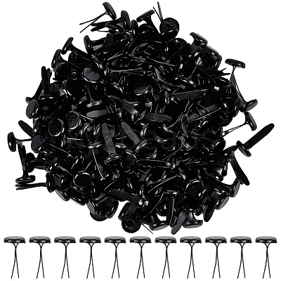 300Pcs Flat Round Iron Brads IFIN-CP0001-08-1