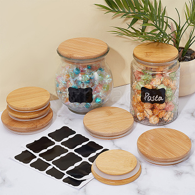 8Pcs 2 Styles Bamboo Bottle Caps AJEW-NB0008-38A-1