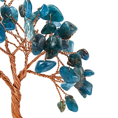Natural Apatite Chips Tree Decorations DJEW-M012-02M-1