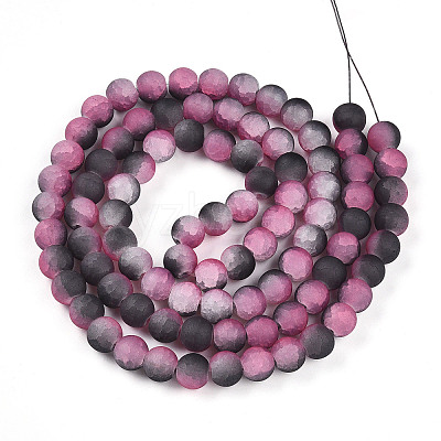 Crackle Glass Beads Strands GLAA-N009-10mm-09-1