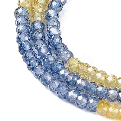 Transparent Gradient Color Cubic Zirconia Strand ZIRC-NH0002-01I-1