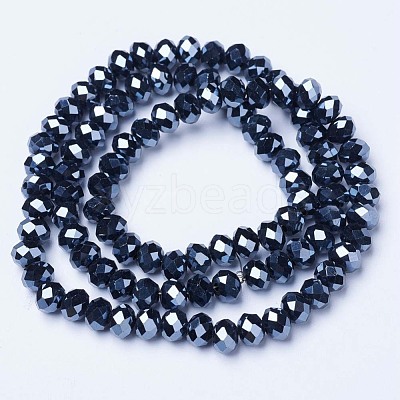 Electroplate Glass Beads Strands EGLA-A034-P8mm-A18-1