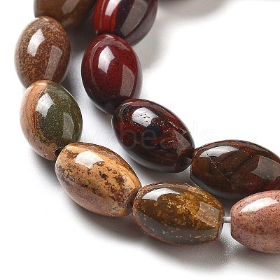 Natural Red Rainbow Jasper Beads Strands G-B106-B23-01-1