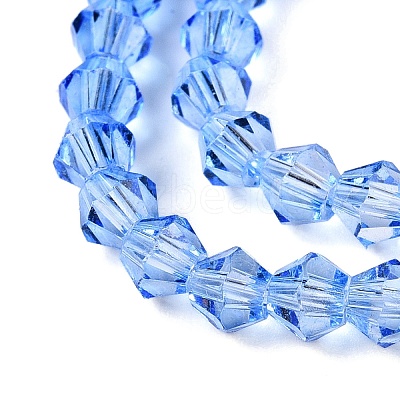 Gradient Color Baking Paint Glass Bead Strands LS-DGLA-A039-T4mm-A020-1