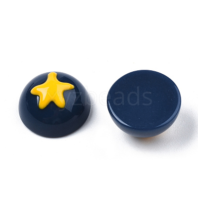 Opaque Resin Enamel Cabochons CRES-N031-017-1