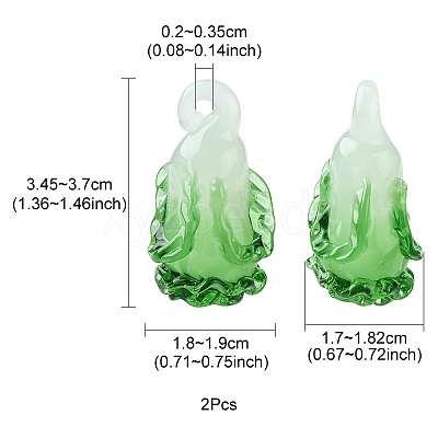 Handmade Lampwork Pendants LAMP-YW0001-10-1