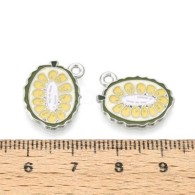 Fruit Alloy Enamel Charms PALLOY-S058-01P-11-1