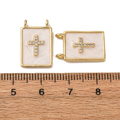 Brass Micro Pave Cubic Zirconia Pendants KK-D390-27G-07-1