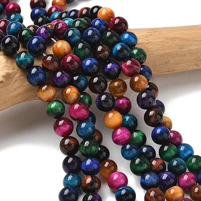 Natural Tiger Eye Beads Strands X-G-G101-8mm-6-1