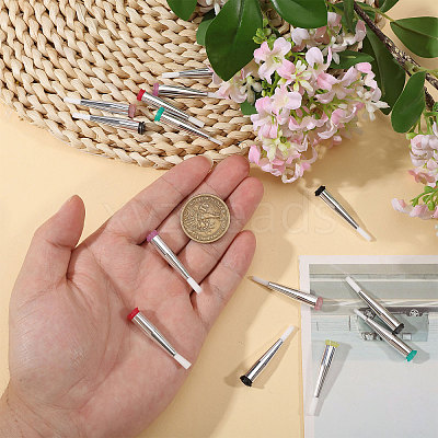 7Pcs 7 Colors Nylon Blunt Tip Dispensing Needle Brush FIND-CA0011-48-1