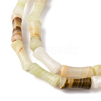 Natural Green Banded Calcite(Afghan Jade) Beads Strands G-L624-G11-12x5mm-1
