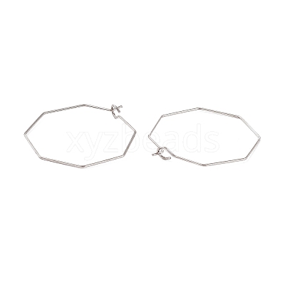 316 Stainless Steel Hoop Earrings Findings STAS-C029-03P-1