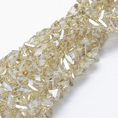 Electroplate Glass Beads Strands EGLA-J143-B-PL02-1
