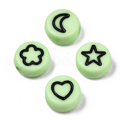 Opaque Acrylic Beads MACR-N008-33G-1
