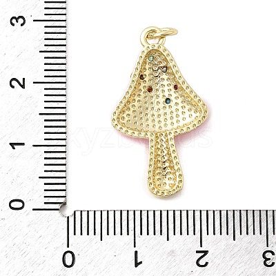 Brass Micro Pave Cubic Zirconia Pendants KK-A278-03G-02-1