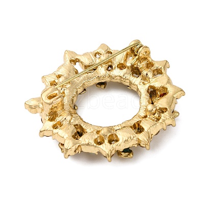 Rhinestone Alloy Brooches JEWB-M047-02G-06-1