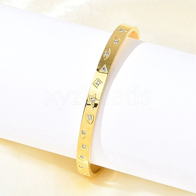 304 Stainless Steel Cuff Bangles BJEW-P348-02B-G-1