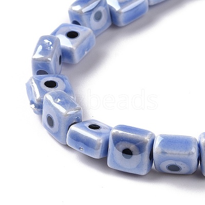 Handmade Porcelain Ceramic Beads Strands LAMP-B021-06H-1