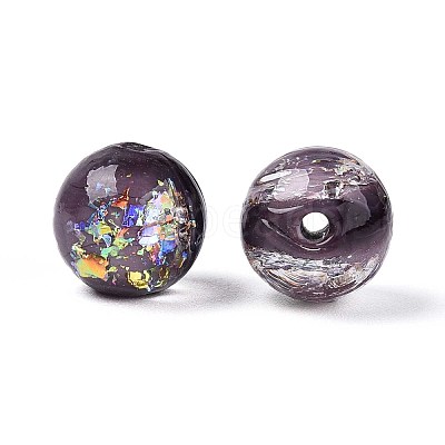 Handmade Foil Lampwork Beads LAMP-T021-31B-1