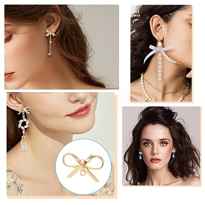 16Pcs 4 Styles Brass Stud Earring Findings KK-YW0002-95-1