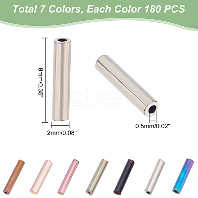 1260Pcs 7 Style Glass Round Bugle Beads SEED-PH0001-56-1
