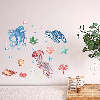 8 Sheets 8 Styles PVC Waterproof Wall Stickers DIY-WH0345-051-1