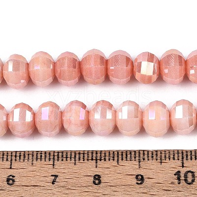 Anti-Tarnish Electroplate Glass Beads Strands GLAA-T025-8mm-19D-1