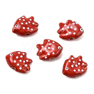 Handmade Porcelain Beads PORC-K010-06F-1